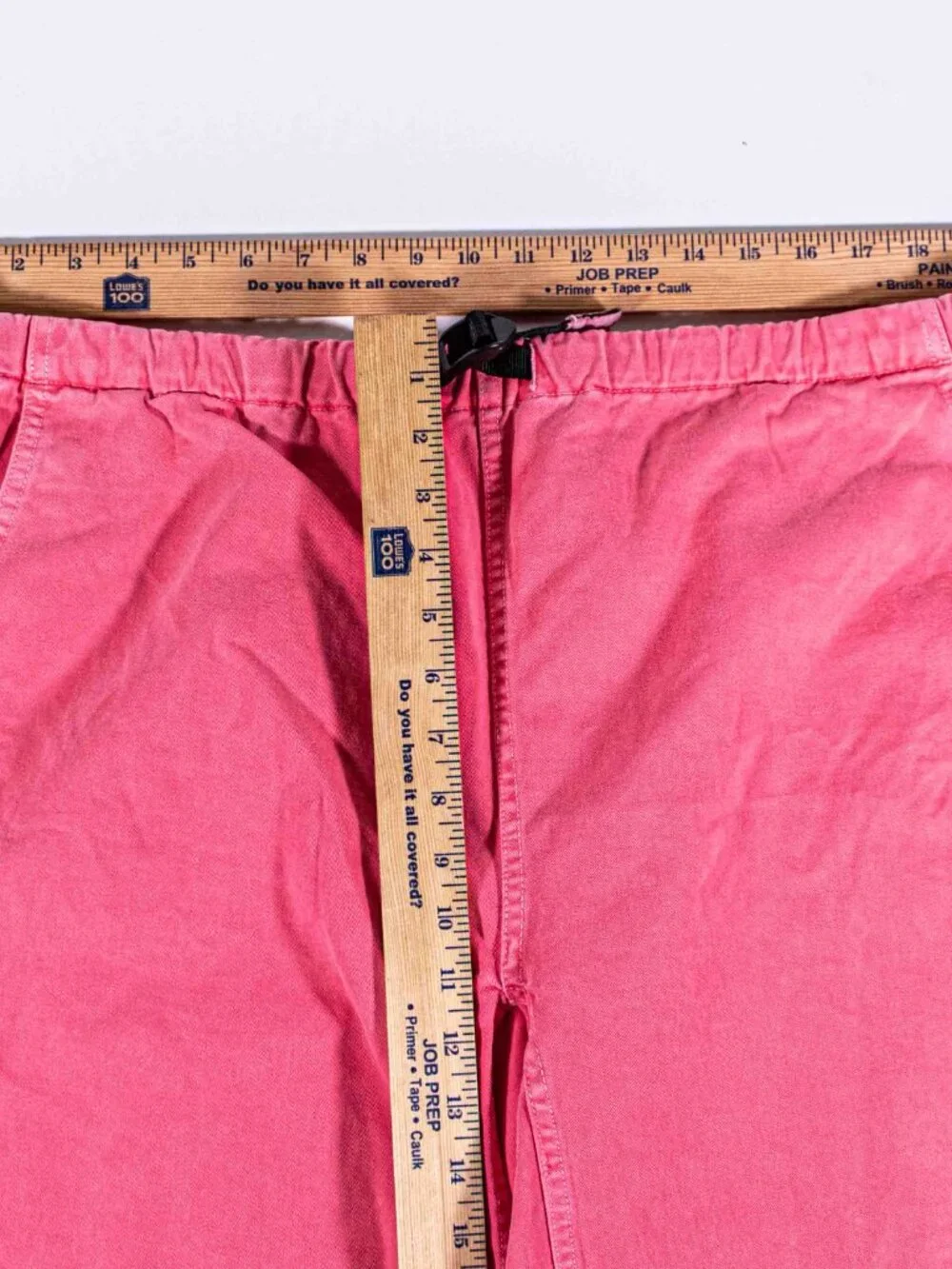 ramicci Vintage Hiking Shorts Mens XL Belted Sun Faded Twill Gorpcore Y2K Salmon